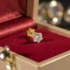 Z-104 (12) Classy 1/5 Cts Round Brilliant F/VS1 Diamond Six-Prong Nose Stud 18K Yellow Gold
